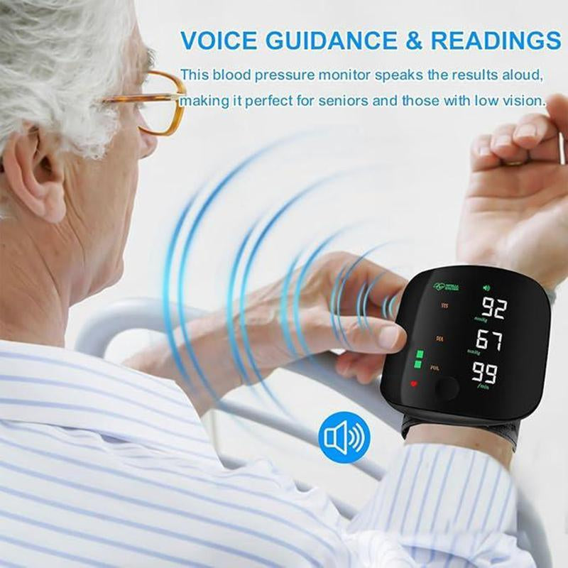 Touch Screen Wrist Blood Pressure Cuff 99X2 Reading Memory Wrist Bp Monitor with Carrying Case,Wrist Blood Pressure Monitor Led Display,Health Monitoring Adjustable.